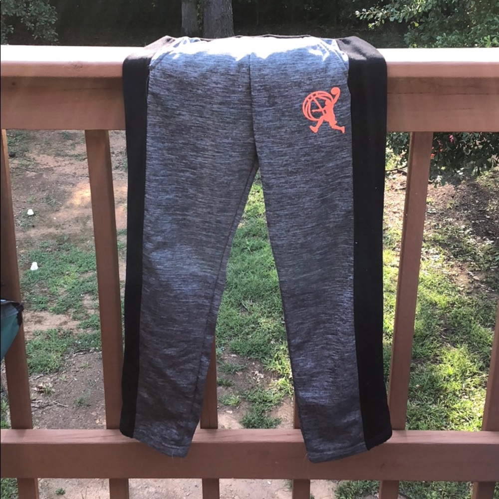 Gray with black stripe and pockets sweats